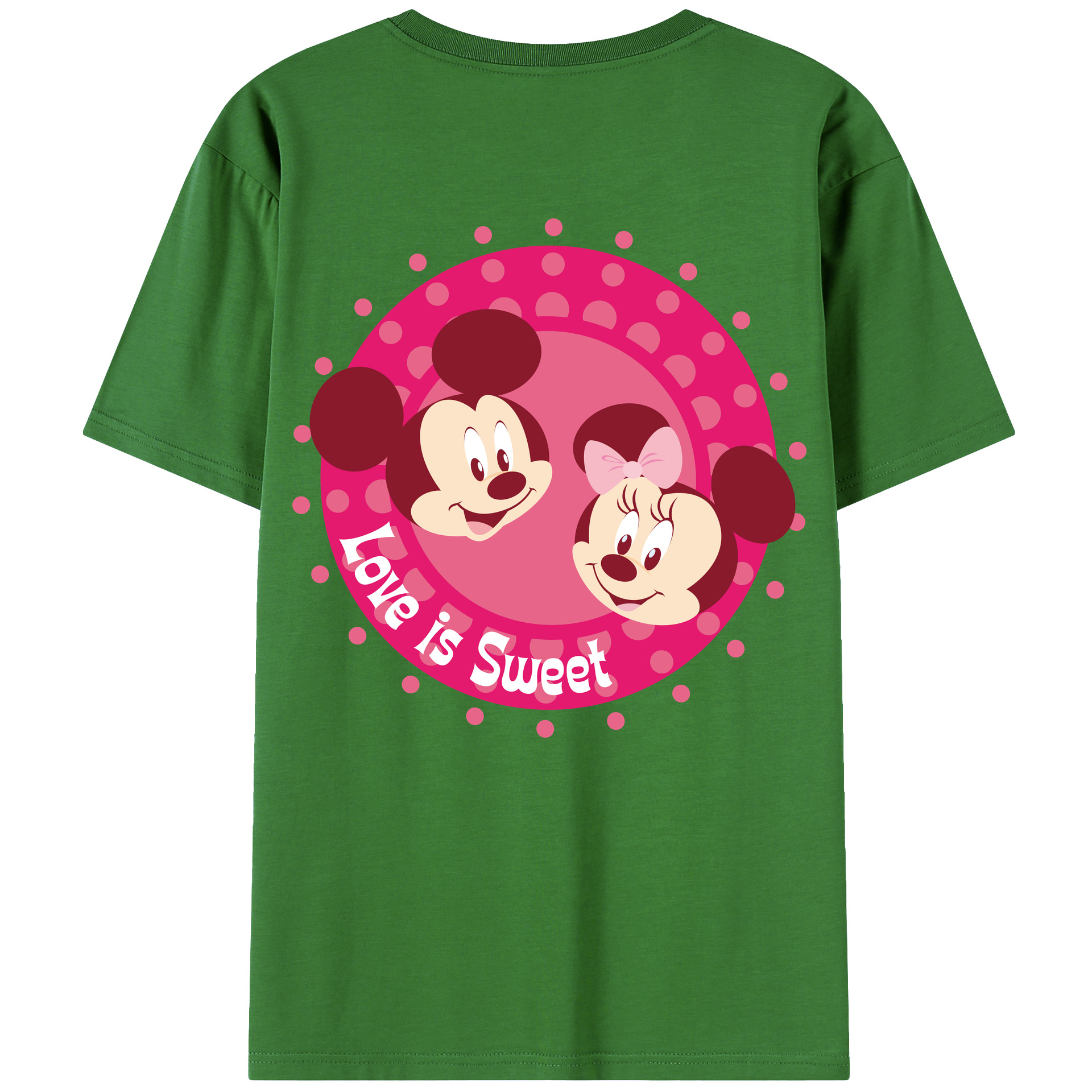 （画像用） ミッキーマウス Mickey Mouse レディース半袖Tシャツ(バックプリント)